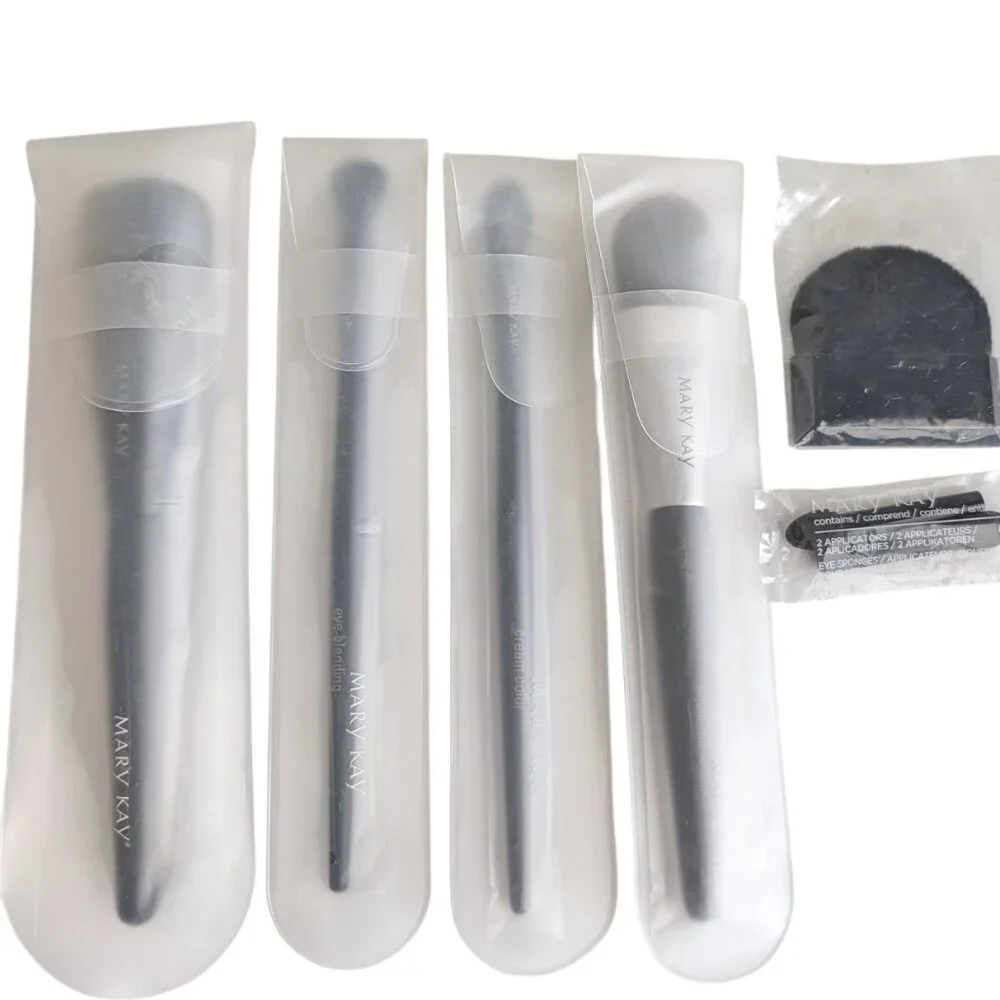 Mary Kay Cosmetic Brush Lot Powder Brush Cheek Brush Eye Applicator Foundation
